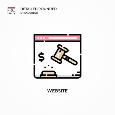 Web sitesi vektör simgesi. Modern vektör illüstrasyon kavramları. Düzenlemesi ve kişiselleştirmesi kolay.