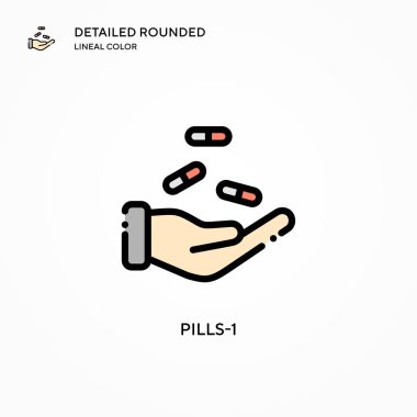 Hap-1 vektör ikonu. Modern vektör illüstrasyon kavramları. Düzenlemesi ve kişiselleştirmesi kolay.