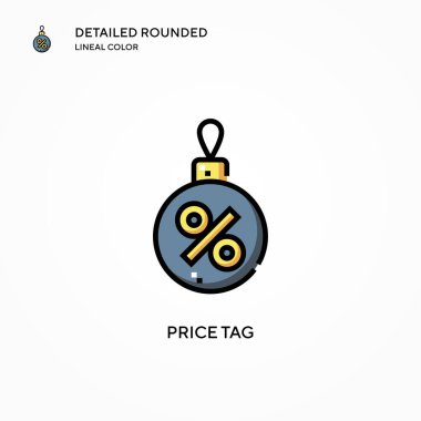 Fiyat etiketi vektör simgesi. Modern vektör illüstrasyon kavramları. Düzenlemesi ve kişiselleştirmesi kolay.