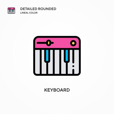 Klavye vektör simgesi. Modern vektör illüstrasyon kavramları. Düzenlemesi ve kişiselleştirmesi kolay.