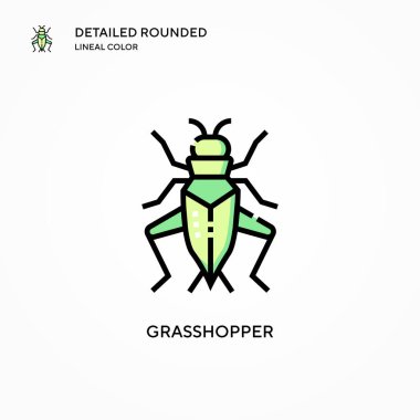 Çekirge vektör simgesi. Modern vektör illüstrasyon kavramları. Düzenlemesi ve kişiselleştirmesi kolay.