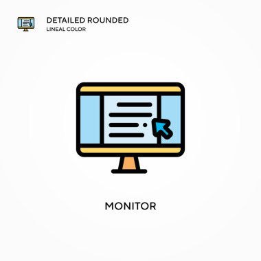 Vektör simgesini izle. Modern vektör illüstrasyon kavramları. Düzenlemesi ve kişiselleştirmesi kolay.