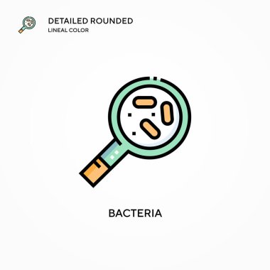 Bakteri vektör simgesi. Modern vektör illüstrasyon kavramları. Düzenlemesi ve kişiselleştirmesi kolay.