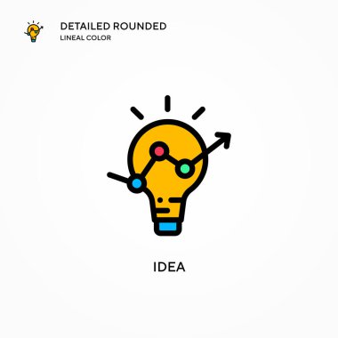 Fikir vektör simgesi. Modern vektör illüstrasyon kavramları. Düzenlemesi ve kişiselleştirmesi kolay.