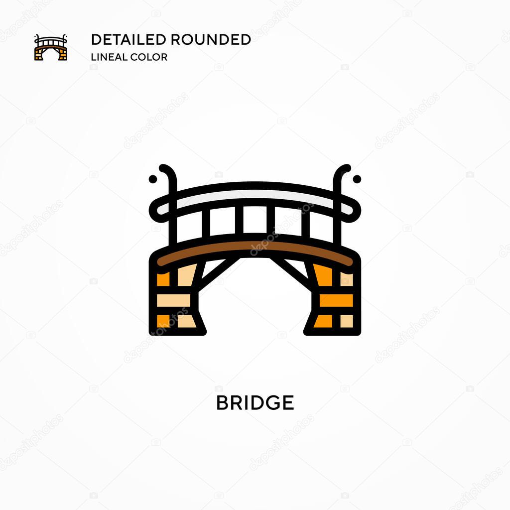 Bridge vector icon. Modern vector illustration concepts. Easy to edit and customize.