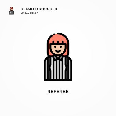 Hakem vektör simgesi. Modern vektör illüstrasyon kavramları. Düzenlemesi ve kişiselleştirmesi kolay.