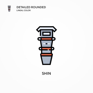 Shin vektör simgesi. Modern vektör illüstrasyon kavramları. Düzenlemesi ve kişiselleştirmesi kolay.
