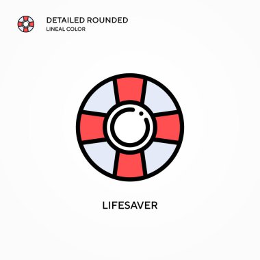 Lifesaver vektör simgesi. Modern vektör illüstrasyon kavramları. Düzenlemesi ve kişiselleştirmesi kolay.