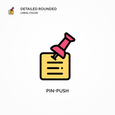 Pin-iter vektör simgesi. Modern vektör illüstrasyon kavramları. Düzenlemesi ve kişiselleştirmesi kolay.