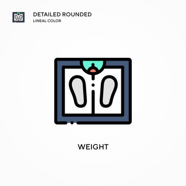Ağırlık vektör simgesi. Modern vektör illüstrasyon kavramları. Düzenlemesi ve kişiselleştirmesi kolay.