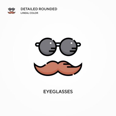Gözlük vektör simgesi. Modern vektör illüstrasyon kavramları. Düzenlemesi ve kişiselleştirmesi kolay.
