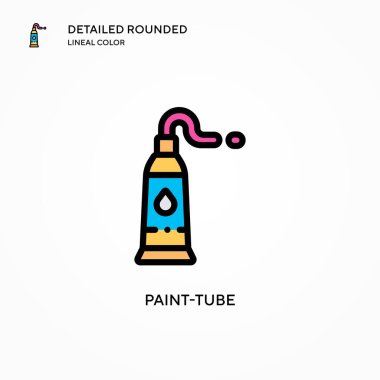 Boya tüpü vektör simgesi. Modern vektör illüstrasyon kavramları. Düzenlemesi ve kişiselleştirmesi kolay.