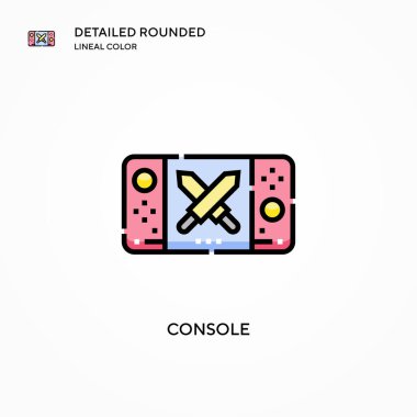 Konsol vektör simgesi. Modern vektör illüstrasyon kavramları. Düzenlemesi ve kişiselleştirmesi kolay.