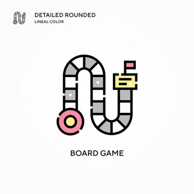 Masa oyunu vektör simgesi. Modern vektör illüstrasyon kavramları. Düzenlemesi ve kişiselleştirmesi kolay.