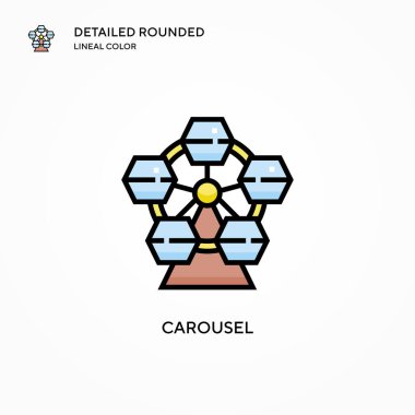 Atlıkarınca vektör simgesi. Modern vektör illüstrasyon kavramları. Düzenlemesi ve kişiselleştirmesi kolay.