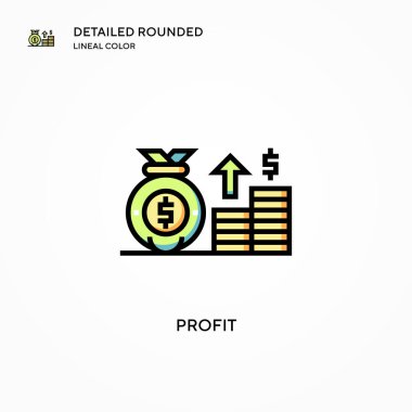 Profil vektör simgesi. Modern vektör illüstrasyon kavramları. Düzenlemesi ve kişiselleştirmesi kolay.