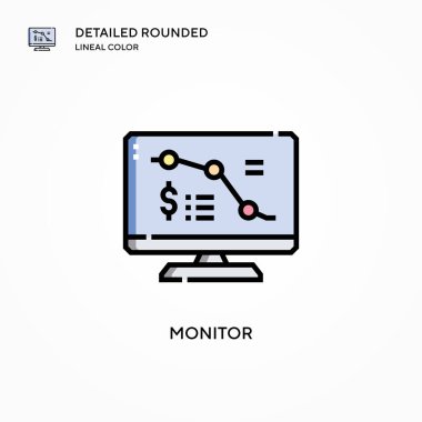 Vektör simgesini izle. Modern vektör illüstrasyon kavramları. Düzenlemesi ve kişiselleştirmesi kolay.