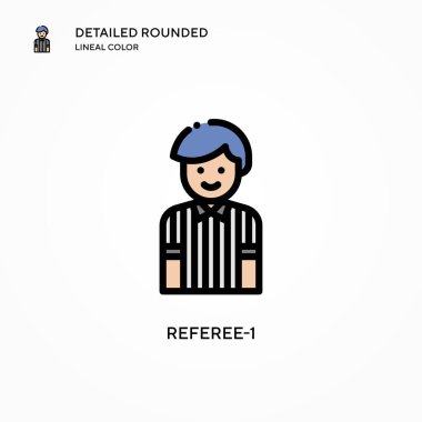 Hakem-1 vektör simgesi. Modern vektör illüstrasyon kavramları. Düzenlemesi ve kişiselleştirmesi kolay.