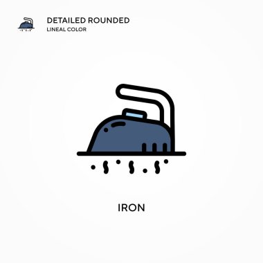 Demir vektör simgesi. Modern vektör illüstrasyon kavramları. Düzenlemesi ve kişiselleştirmesi kolay.