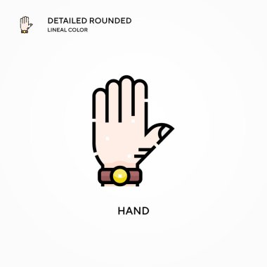 El vektör simgesi. Modern vektör illüstrasyon kavramları. Düzenlemesi ve kişiselleştirmesi kolay.