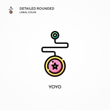 Yoyo vektör simgesi. Modern vektör illüstrasyon kavramları. Düzenlemesi ve kişiselleştirmesi kolay.