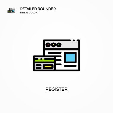 Vektör simgesini kaydet. Modern vektör illüstrasyon kavramları. Düzenlemesi ve kişiselleştirmesi kolay.