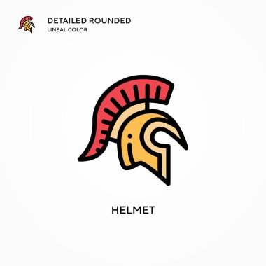 Miğfer vektör simgesi. Modern vektör illüstrasyon kavramları. Düzenlemesi ve kişiselleştirmesi kolay.