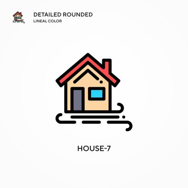 House-7 vektör simgesi. Modern vektör illüstrasyon kavramları. Düzenlemesi ve kişiselleştirmesi kolay.