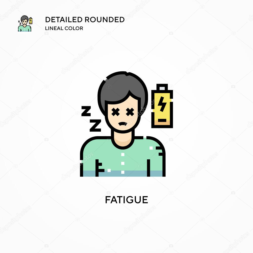 Fatigue vector icon. Modern vector illustration concepts. Easy to edit and customize.