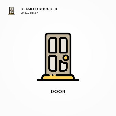 Kapı vektör simgesi. Modern vektör illüstrasyon kavramları. Düzenlemesi ve kişiselleştirmesi kolay.