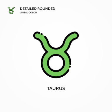 Boğa vektör simgesi. Modern vektör illüstrasyon kavramları. Düzenlemesi ve kişiselleştirmesi kolay.