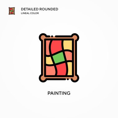 Vektör simgesi boyanıyor. Modern vektör illüstrasyon kavramları. Düzenlemesi ve kişiselleştirmesi kolay.