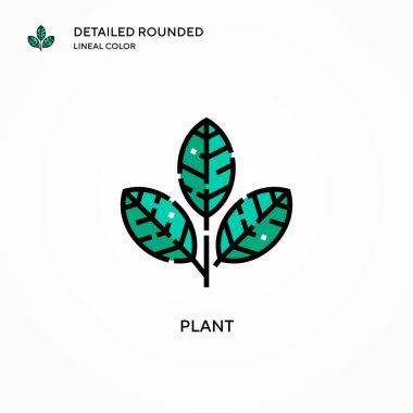 Bitki vektör simgesi. Modern vektör illüstrasyon kavramları. Düzenlemesi ve kişiselleştirmesi kolay.