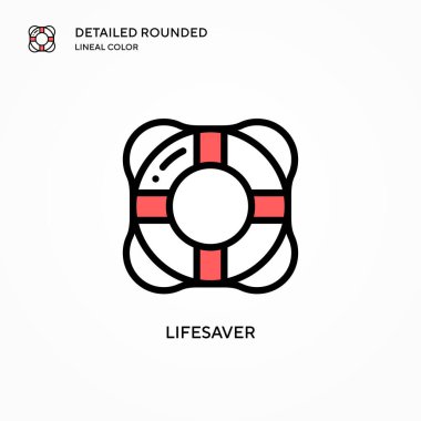 Lifesaver vektör simgesi. Modern vektör illüstrasyon kavramları. Düzenlemesi ve kişiselleştirmesi kolay.