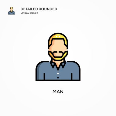 İnsan vektör simgesi. Modern vektör illüstrasyon kavramları. Düzenlemesi ve kişiselleştirmesi kolay.