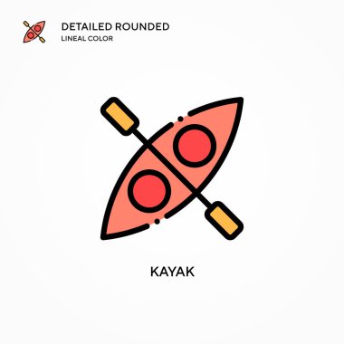 Kano vektör simgesi. Modern vektör illüstrasyon kavramları. Düzenlemesi ve kişiselleştirmesi kolay.