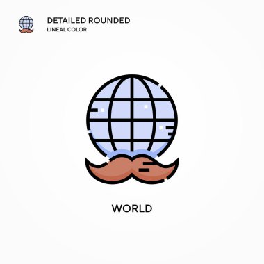 Dünya vektör simgesi. Modern vektör illüstrasyon kavramları. Düzenlemesi ve kişiselleştirmesi kolay.