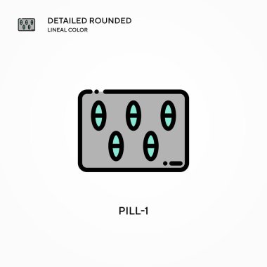 Hap-1 vektör simgesi. Modern vektör illüstrasyon kavramları. Düzenlemesi ve kişiselleştirmesi kolay.