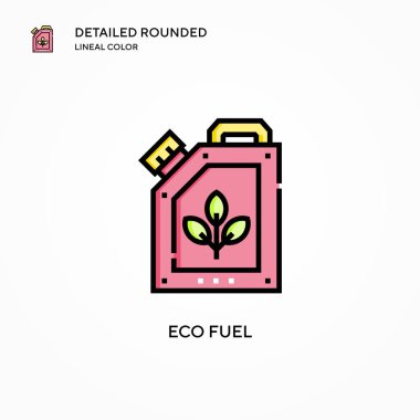 Eko yakıt vektör ikonu. Modern vektör illüstrasyon kavramları. Düzenlemesi ve kişiselleştirmesi kolay.