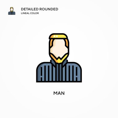 İnsan vektör simgesi. Modern vektör illüstrasyon kavramları. Düzenlemesi ve kişiselleştirmesi kolay.