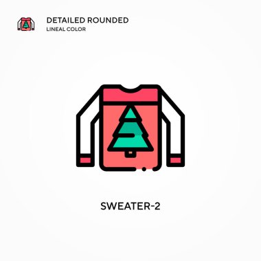 Süveter-2 vektör simgesi. Modern vektör illüstrasyon kavramları. Düzenlemesi ve kişiselleştirmesi kolay.