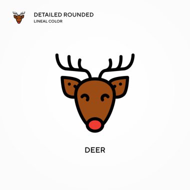 Geyik vektör simgesi. Modern vektör illüstrasyon kavramları. Düzenlemesi ve kişiselleştirmesi kolay.