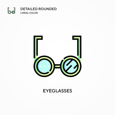 Gözlük vektör simgesi. Modern vektör illüstrasyon kavramları. Düzenlemesi ve kişiselleştirmesi kolay.