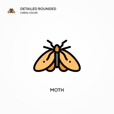 Güve vektör simgesi. Modern vektör illüstrasyon kavramları. Düzenlemesi ve kişiselleştirmesi kolay.