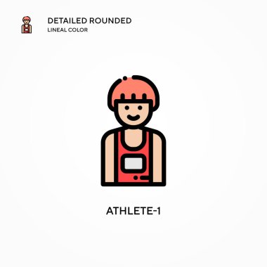 Sporcu-1 vektör simgesi. Modern vektör illüstrasyon kavramları. Düzenlemesi ve kişiselleştirmesi kolay.