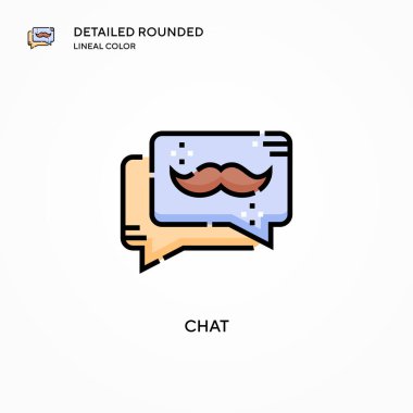 Sohbet vektörü simgesi. Modern vektör illüstrasyon kavramları. Düzenlemesi ve kişiselleştirmesi kolay.