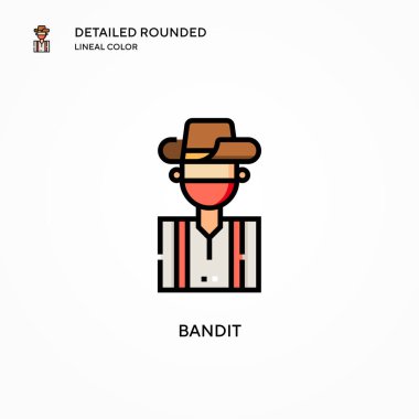 Haydut vektör simgesi. Modern vektör illüstrasyon kavramları. Düzenlemesi ve kişiselleştirmesi kolay.