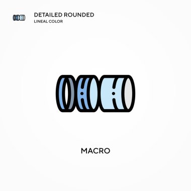 Makro vektör simgesi. Modern vektör illüstrasyon kavramları. Düzenlemesi ve kişiselleştirmesi kolay.