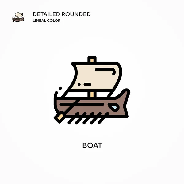 Boat Vector Icon Modern Vector Illustration Concepts Easy Edit Customize — Stock Vector