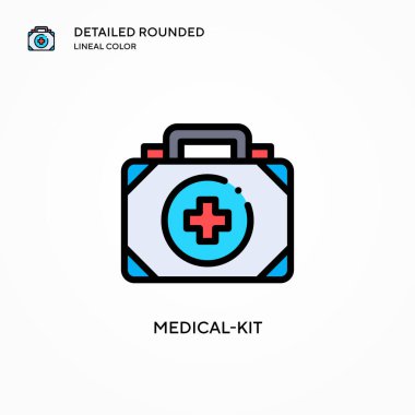 Tıbbi malzeme vektör simgesi. Modern vektör illüstrasyon kavramları. Düzenlemesi ve kişiselleştirmesi kolay.